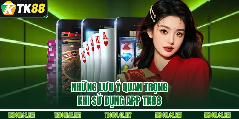 Những lưu ý quan trọng khi sử dụng app TK88